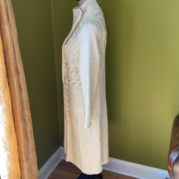 BOSTON DESIGN STUDIO  ASYM ZIPPER LUREX CARDIGAN L - Picture 5 of 16